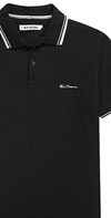 Classic Pique Polo by Ben Sherman- JET BLACK