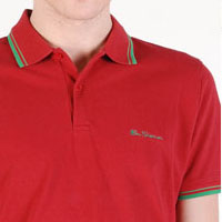 Classic Pique Polo by Ben Sherman- RIO RED