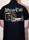 Drag Worx on a black short sleeve work shirt by Motorcult