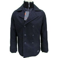 Double Breasted Melton Jacket In Black by Ben Sherman (Sale price!)
