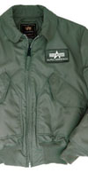 CWU/45P Flight Jacket by Alpha Industries- Sage Green