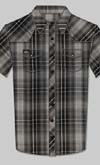 King Kerosin Guys Black/Grey Button Up Shirt by Timeless Clothing