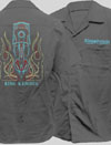 King Kerosin Charcoal Guys Button Up Work Shirt by Timeless Clothing- Piston Pinstripe - SALE sz 2X & 3X only