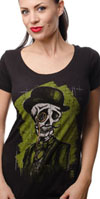 Chivalry Scoop Neck Skele girls shirt by Steady