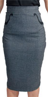 Cherie Charcoal Pencil Skirt By Steady - SALE