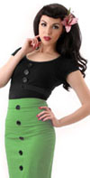 Magnolia Bow Top in black  by Steady 