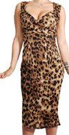 Leopard Diva Wiggle Dress By Steady 