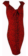 Dame Tie Dress in Red Leopard by Switchblade Stiletto