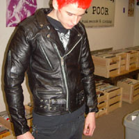 British Style Black Leather Jacket