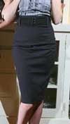 Ruffle Waist Belt Skirt in BLACK by Switchblade Stiletto - SALE