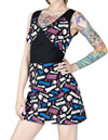 **********Oh The Horror Dress in Black/Pink by Sourpuss - SALE