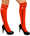 Over The Knee Girls Socks by Sourpuss- Fuck You