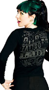 Tattooed Lady on a Black Cardigan by Sourpuss - SALE