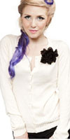 Vintage Rose Cardigan by Sourpuss - in ivory - SALE