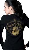 Johnny Cash- Embroidered Filigree on front, The Man In Black on back Cardigan by Sourpuss - SALE