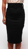 Black Waist Belt Skirt by Switchblade Stiletto