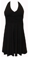 Black Marilyn Halter Dress by Switchblade Stiletto- Solid Black