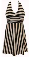 Black & White Striped Sailor Marilyn Halter Dress by Switchblade Stiletto - SALE