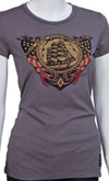 Rocked Logo Flash Girls Shirt by Sailor Jerry - SALE sz S only