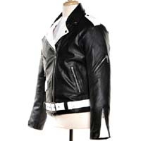 The Commando Leather Jacket in BLACK & WHITE by Straight To Hell