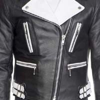The Defector Leather Jacket in BLACK & WHITE by Straight To Hell
