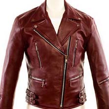 The Defector Leather Jacket in MAROON by Straight To Hell