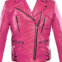 The Defector Leather Jacket in PINK by Straight To Hell