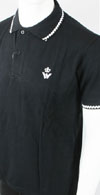Slim Fit Polo Shirt by Warrior Clothing- BLACK ROCKSTEADY (Warrior Crown Logo Embroidery)