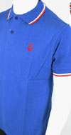 Slim Fit Polo Shirt by Warrior Clothing- BRITANNIA BLUE (Warrior Crown Logo Embroidery)