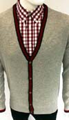 Vintage Cardigan Sweater by Warrior Clothing- SILVER SHADOW