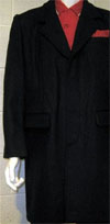 Crombie 3/4 Black Wool Jacket by Warrior Clothing