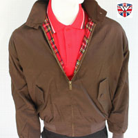 Harrington Jacket by Warrior Clothing- CHOCOLATE BROWN