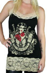 Camille Cami Top by Too Fast Clothing- Necromantic - SALE