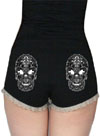 Lace Sugar Skull Lace Hot Shorts by Too Fast Clothing - SALE