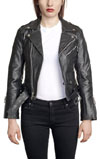 Ladys Commando Leather Jacket in BLACK by Straight To Hell