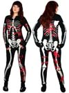 Bloody Skeleton Bones Skelly Pajamas by Too Fast Clothing - SALE