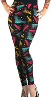 Guns High Waisted Leggings by Too Fast Clothing