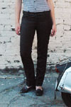 Womens Sta Press Trousers by England Belongs Clothing- BLACK - SALE - XS Only