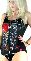 Exene Swimsuit by Rat Baby/Too Fast Clothing - Rib Roses