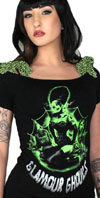 Annabel Bow Girls Top by Too Fast Clothing- Glamour Ghoul