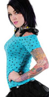 Annabel Bow Girls Top by Too Fast Clothing- Swallow - SALE