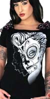 Annabel Bow Girls Top by Too Fast Clothing- Dead Hot