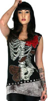 Hadley Hooded Tunic by Too Fast Clothing - Dead Flowers