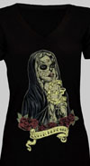 King Kerosin Girls V Neck Shirt by Timeless Clothing- Only God Can Judge - SALE