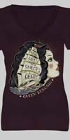 Queen Kerosin Girls Shirt by Timeless Clothing- Sailors Grave in Plum