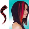 Human Hair Glam Strip by Manic Panic- Black With Vampire Red Savage Tiger Stripe