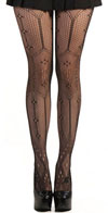 Multi Weave Flower Pantyhose by Lip Service