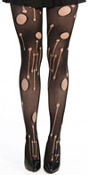 Cyber Hole Pattern Pantyhose in BLACK by Lip Service