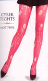 Cyber Hole Pattern Pantyhose in HOT PINK by Lip Service