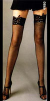 Fishnet Thigh High With Adjustable Lace Up Top - SALE
